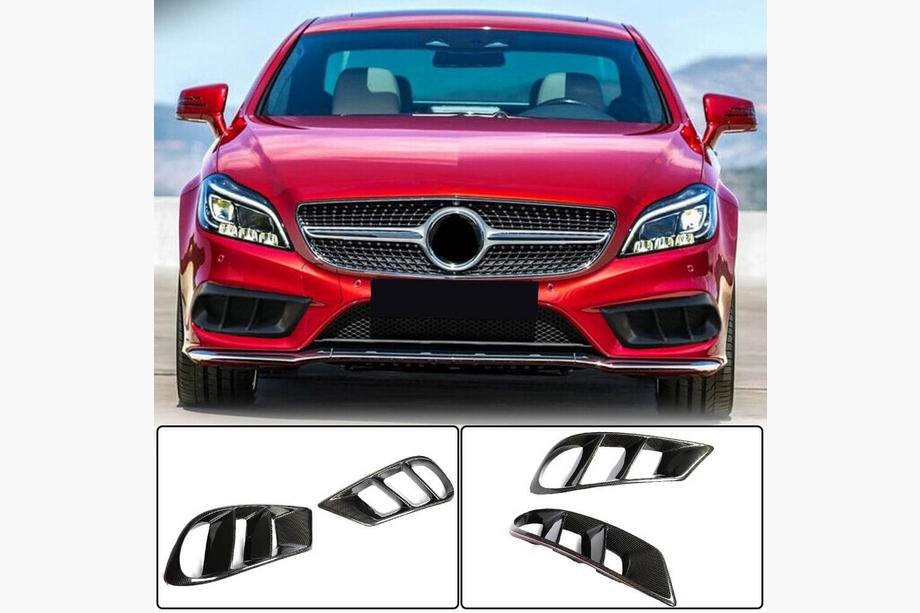 Mercedes CLS C218 2011-2018 Carbon Frontstoßstangen Abdeckungen (für AMG-Line SD 2015-2018) Image