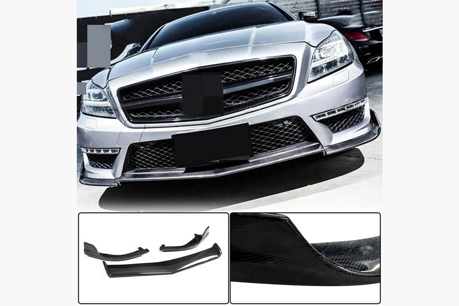 Mercedes CLS C218 2011-2018 Frontstoßstange Lippe V1 Aufsatz (für CLS63 AMG SD 2011-2014, Carbon) Foto 1