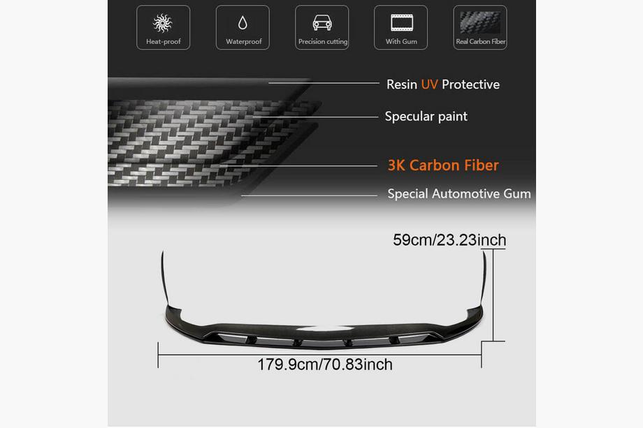 Mercedes CLA C118 2019- Frontstoßstange Lippe Aufsatz (für AMG-Line / CLA35 AMG SD 2019-2022, Carbon) Foto 5