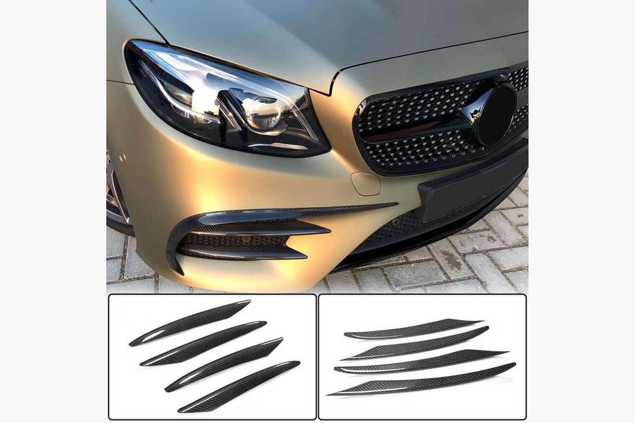 Mercedes E-class coupe C238 2016-2024 Carbon Frontstoßstangen Abdeckungen (für AMG / AMG-Line 2017-2019) Image