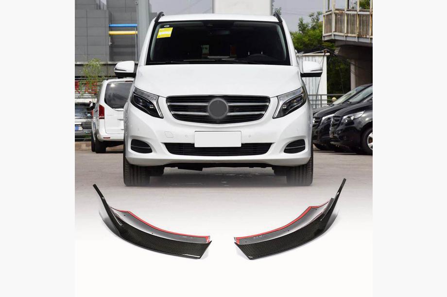 Mercedes Vito/V-class W447 2014- Frontstoßstangen Flaps Aufsätze (für V Class 2014-2019, Carbon) Foto 1