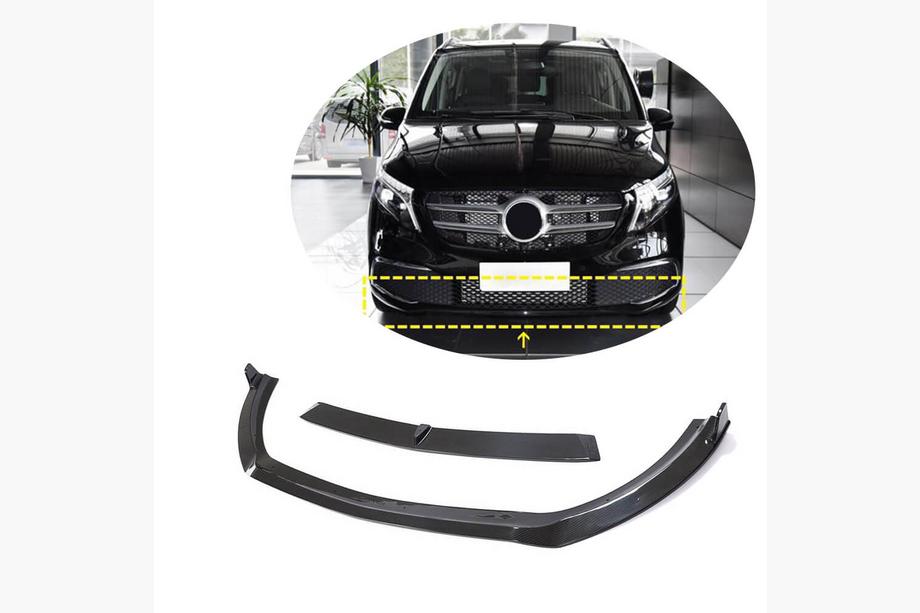 Mercedes Vito/V-class W447 2014- Frontstoßstangenlippe Aufsatz (2020+, Trockencarbon) Foto 1