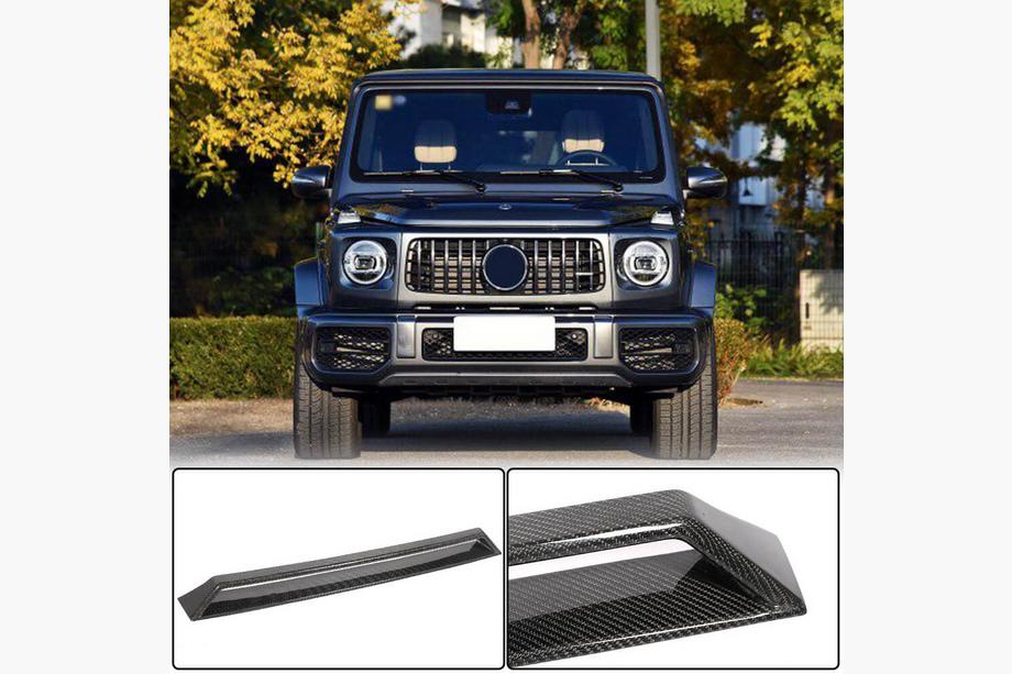 Mercedes G class W463 2018-2024 Frontstoßstangenaufsatz V2 (für G63 AMG, Trockencarbon) Image