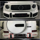 Mercedes G class W463 2018-2024 Satz Aufsätze für vordere und hintere Stoßstange (für G63 AMG, Trockencarbon) Foto 5