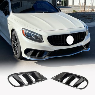 Einsätze für Frontstoßstange (für AMG-Line 2015-2018, Trockencarbon) Foto 1