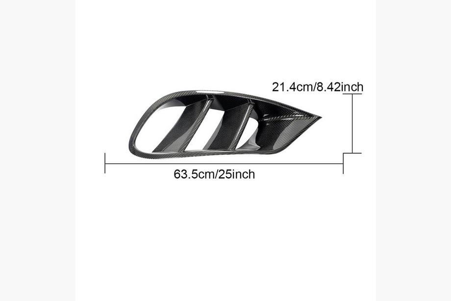 Mercedes S-class C217 Coupe 2014-2020 Einsätze für Frontstoßstange (für AMG-Line 2015-2018, Trockencarbon) Foto 6