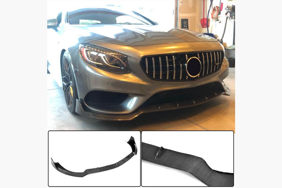 Mercedes S-class C217 Coupe 2014-2020 Frontstoßstange Lippe V3 Aufsatz (für AMG-Line 2015-2018, Carbon) Foto 2