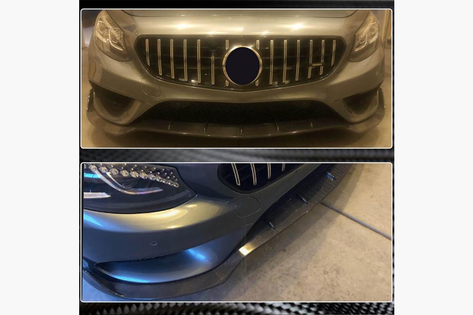 Mercedes S-class C217 Coupe 2014-2020 Frontstoßstange Lippe V3 Aufsatz (für AMG-Line 2015-2018, Carbon) Foto 4