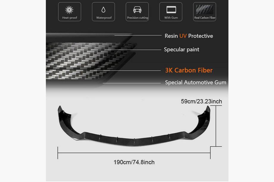 Mercedes S-class C217 Coupe 2014-2020 Frontstoßstange Lippe V3 Aufsatz (für AMG-Line 2015-2018, Carbon) Foto 6