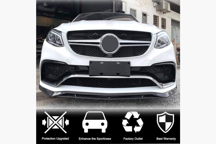 Mercedes GLE coupe C292 2015-2019 Frontstoßstangen Lippe Aufsätze (für GLE63 AMG, Kunststoff) Foto 3