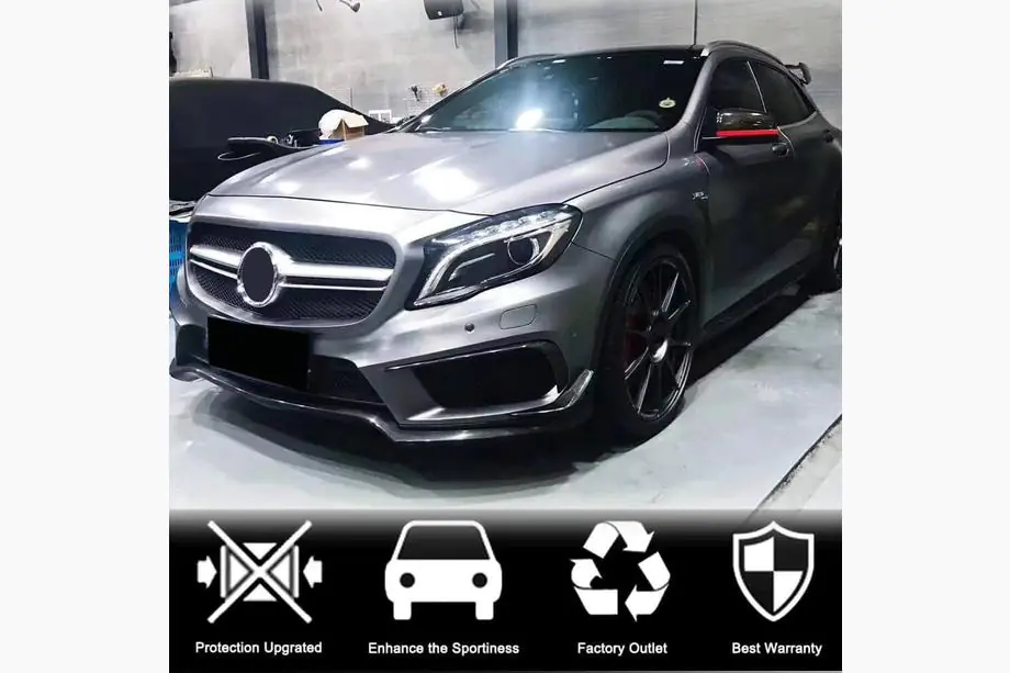 Mercedes GLA X156 2014-2019 Carbon Frontstoßstangen Abdeckungen für GLA45 AMG 2013-2016 Foto 2