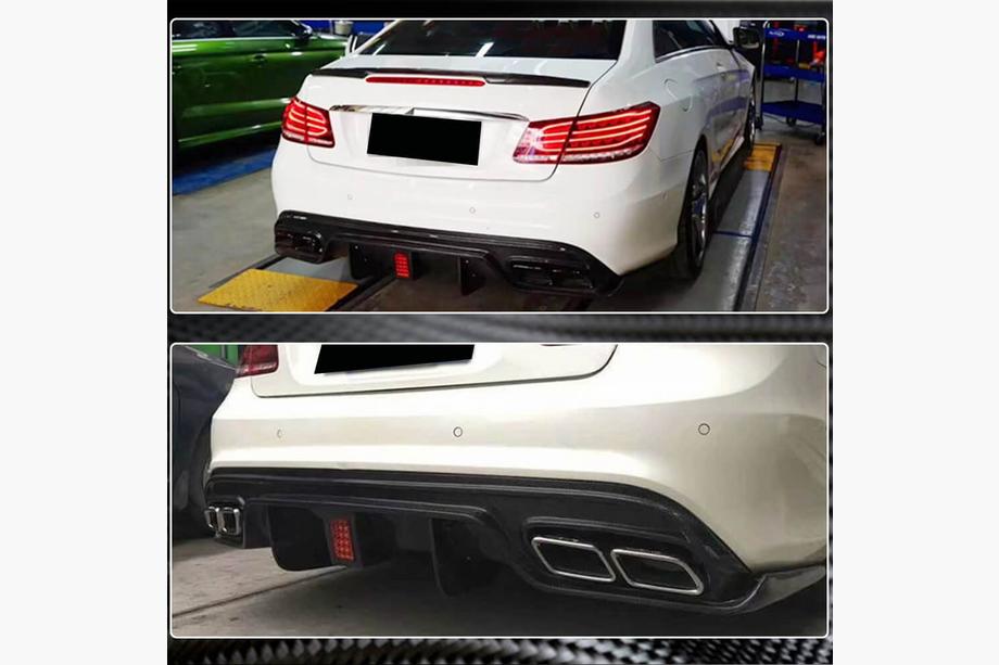 Mercedes E-class coupe C207 2010-2017 Heckdiffusor für AMG-Line 2014-2016, Carbon Foto 3