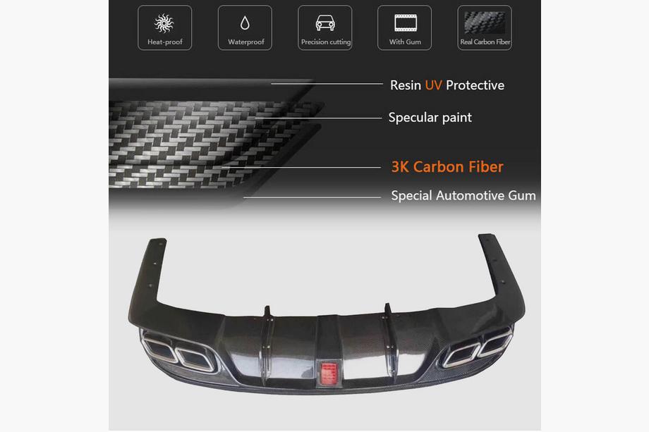 Mercedes E-class coupe C207 2010-2017 Heckdiffusor für AMG-Line 2014-2016, Carbon Foto 5
