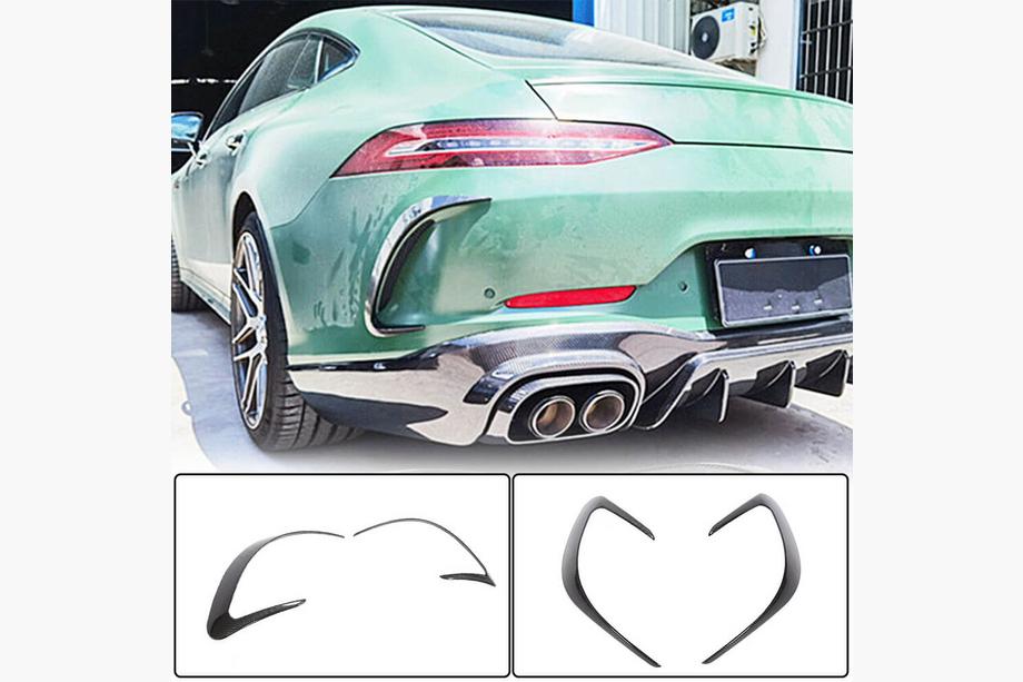 Mercedes AMG GT 4 X290 2018- Heckstoßstangenabdeckungen V2 (für GT63 2018-2022, Carbon) Image