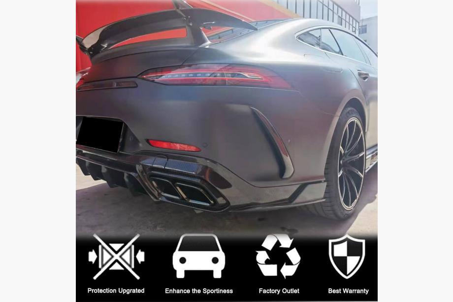 Mercedes AMG GT 4 X290 2018- Heckstoßstangenaufsätze V1 (für GT63 2018-2022, Carbon) Foto 2