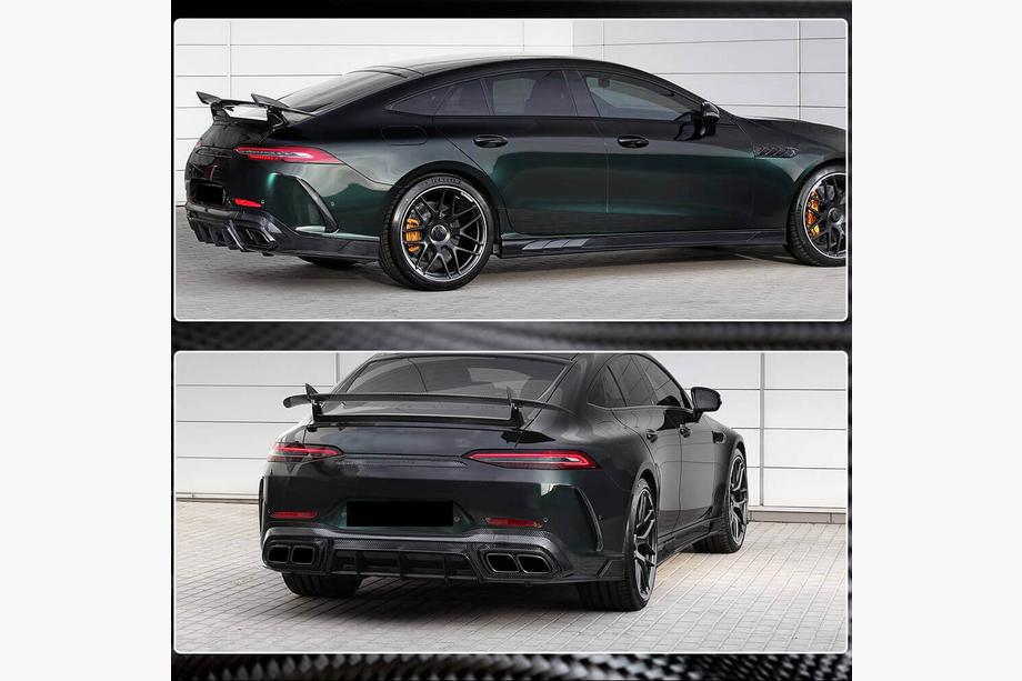 Mercedes AMG GT 4 X290 2018- Heckstoßstangenaufsätze V1 (für GT63 2018-2022, Carbon) Foto 3