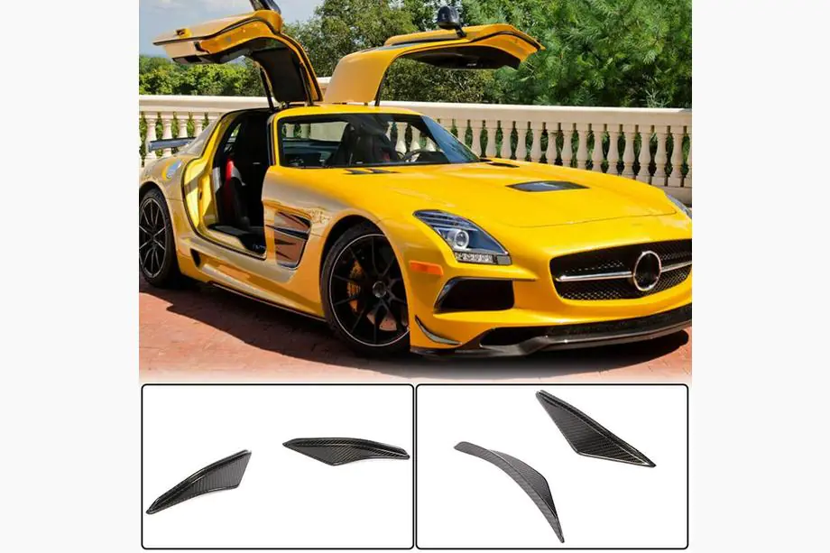 Mercedes SLS C197 2010-2014 Frontstoßstangen Flaps V1 Carbon Image