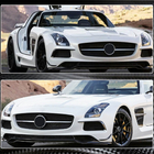 Mercedes SLS C197 2010-2014 Frontstoßstangen Flaps V2 (Carbon) Foto 5