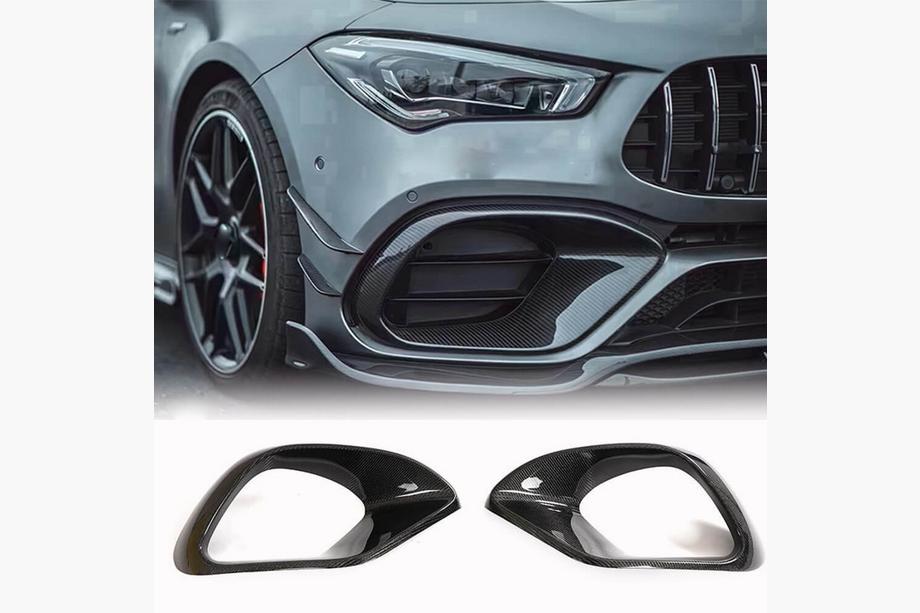 Mercedes CLA C118 2019- Carbon Frontstoßstangen Abdeckungen für CLA45 AMG SD Foto 1