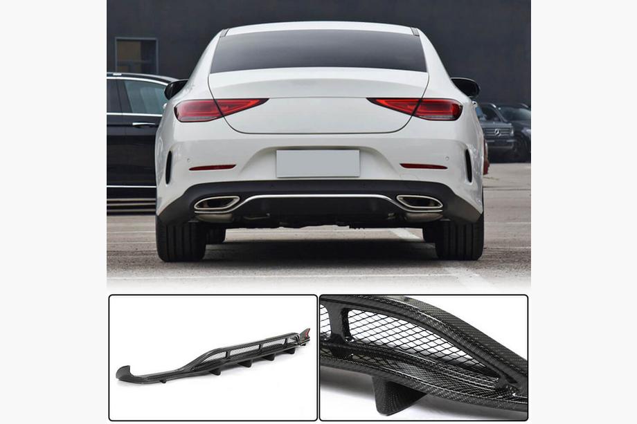 Mercedes CLS C257 2018- Heckdiffusor V2 für AMG-Line 2018-2020, Carbon Image