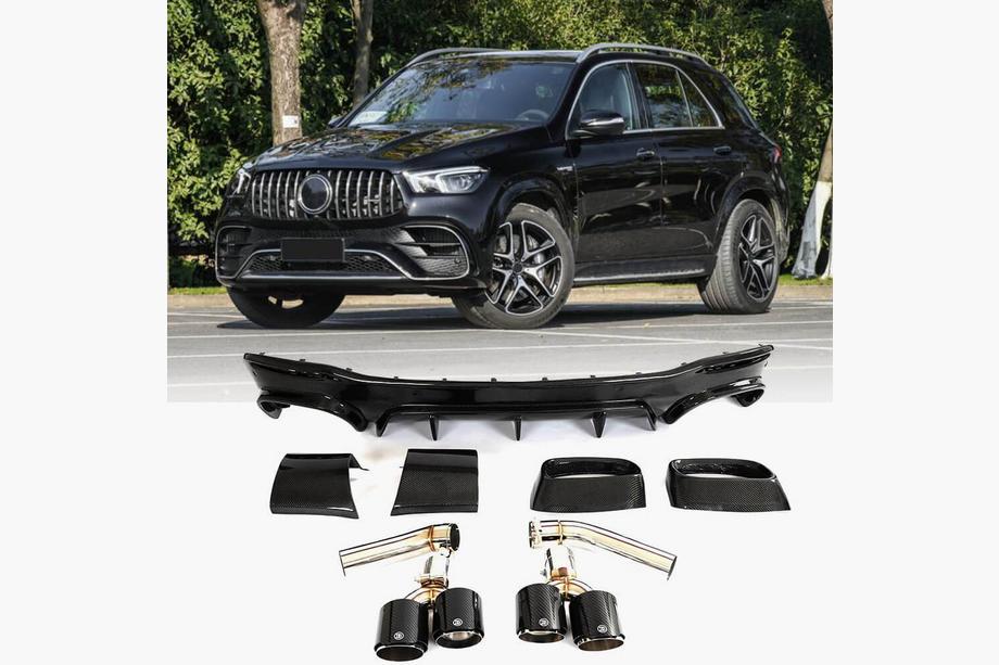 Mercedes GLE W167 2018- Heckdiffusor mit Endrohrblenden GLE63 Carbon (2018-2026) Image