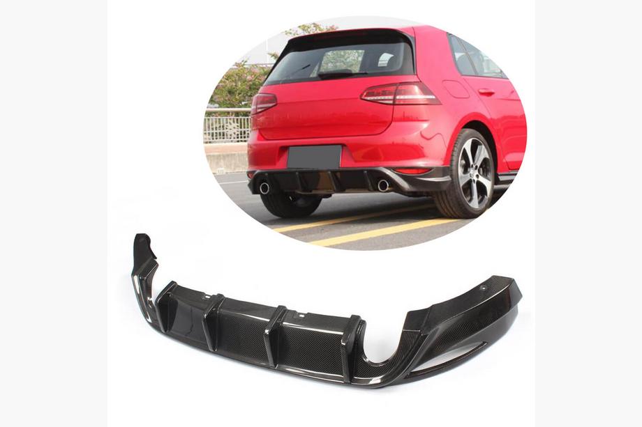 Volkswagen Golf 7/E-Golf 2012-2020 Heckdiffusor V1 (für Base/GTI HB 2012-2017, Carbon) Image