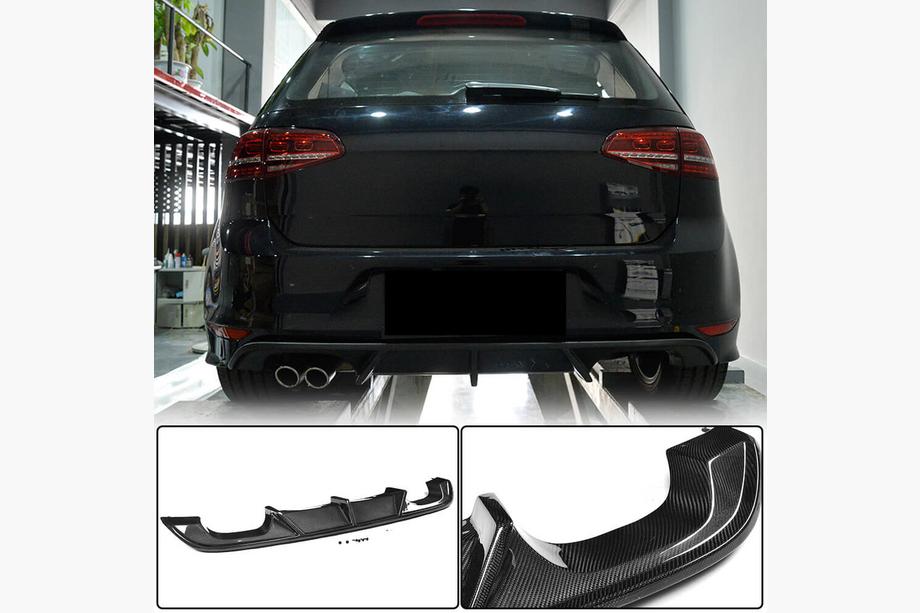 Volkswagen Golf 7/E-Golf 2012-2020 Heckdiffusor Stoßstange (für R/R-Line HB 2012-2017, Carbon) Image
