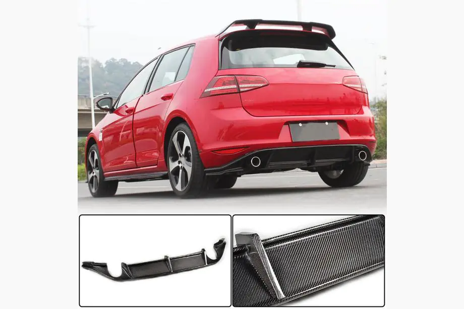 Volkswagen Golf 7/E-Golf 2012-2020 Heckdiffusor V3 (für Base/GTI HB 2012-2017, Carbon) Image