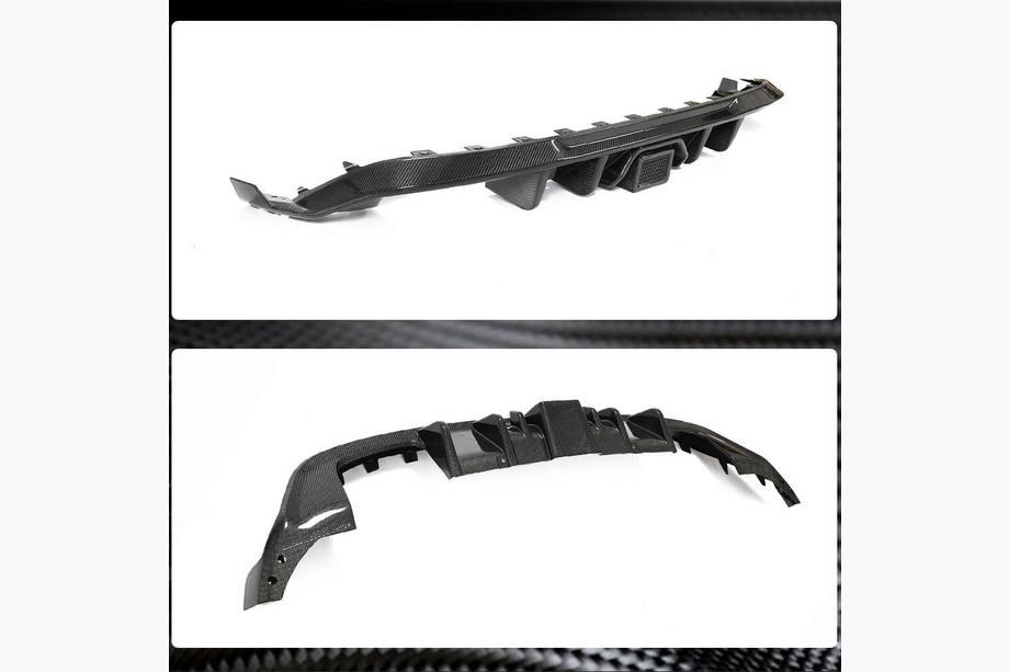 Volkswagen Golf 7/E-Golf 2012-2020 Heckdiffusor für Stoßstange (Base/R/GTI HB 2017-2020, Carbon) Foto 3