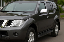 Nissan Pathfinder R51 2005-2014 Spiegelabdeckungen (2 Stk, Edelstahl) Foto 1