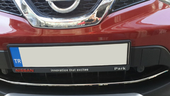Nissan Qashqai 2014-2021 Edelstahl Abdeckung für vordere Stoßstange (2014-2017) OmsaLine - Italienischer Edelstahl Foto 5
