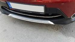 Nissan Qashqai 2014-2021 Edelstahl Abdeckung für vordere Stoßstange (2014-2017) OmsaLine - Italienischer Edelstahl Foto 4