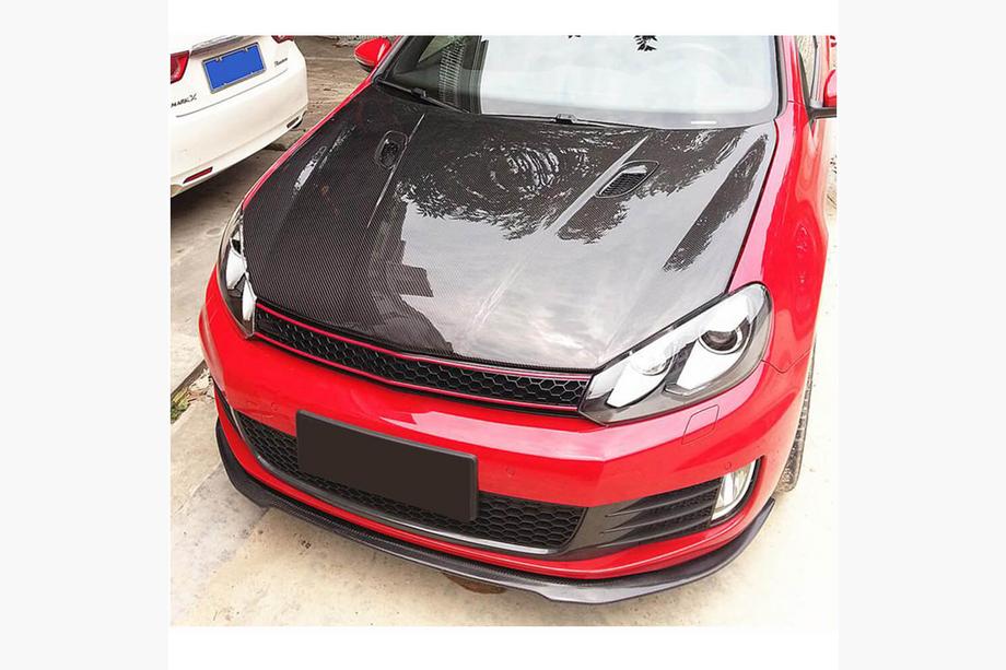 Volkswagen Golf 6 2008-2014 Frontlippe V1 für Stoßstange (für GTI HB 2010-2013, Carbon) Foto 2