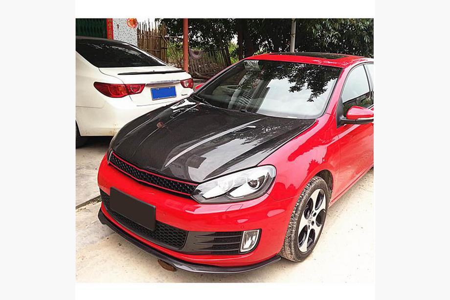Volkswagen Golf 6 2008-2014 Frontlippe V1 für Stoßstange (für GTI HB 2010-2013, Carbon) Foto 3