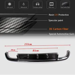 Heckdiffusor V1 für GTI HB 2010-2013 Carbon Foto 4