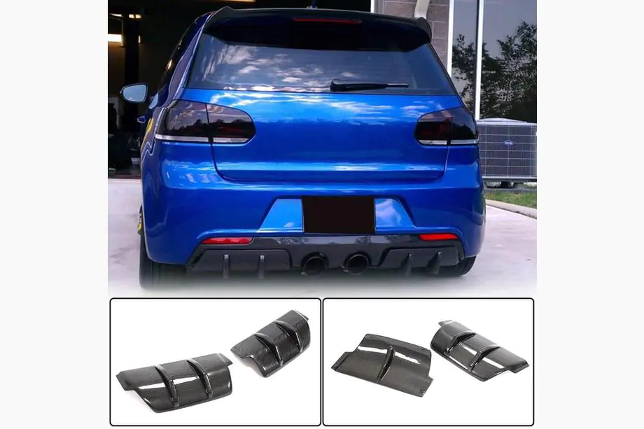 Volkswagen Golf 6 2008-2014 Heckdiffusor V2 für R/R20 HB 2010-2013, Carbon Foto 1