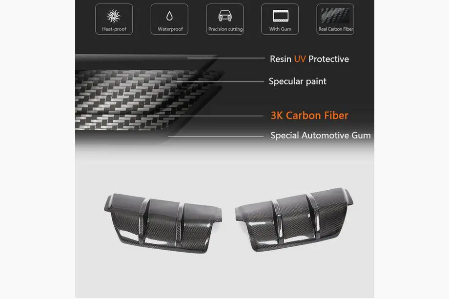Volkswagen Golf 6 2008-2014 Heckdiffusor V2 für R/R20 HB 2010-2013, Carbon Foto 5