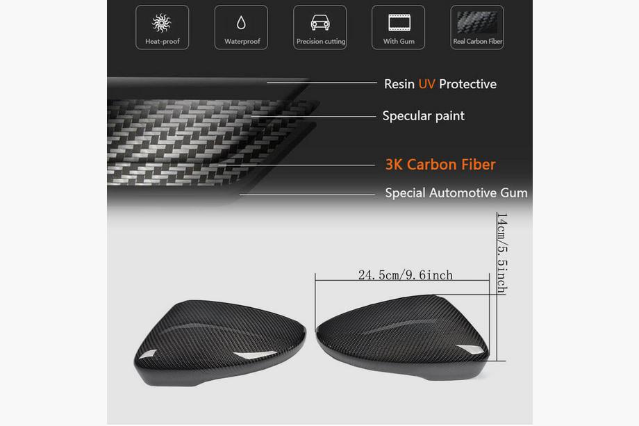 Volkswagen Passat B8 2015-2023 Spiegelabdeckungen USA (Carbon) Foto 6
