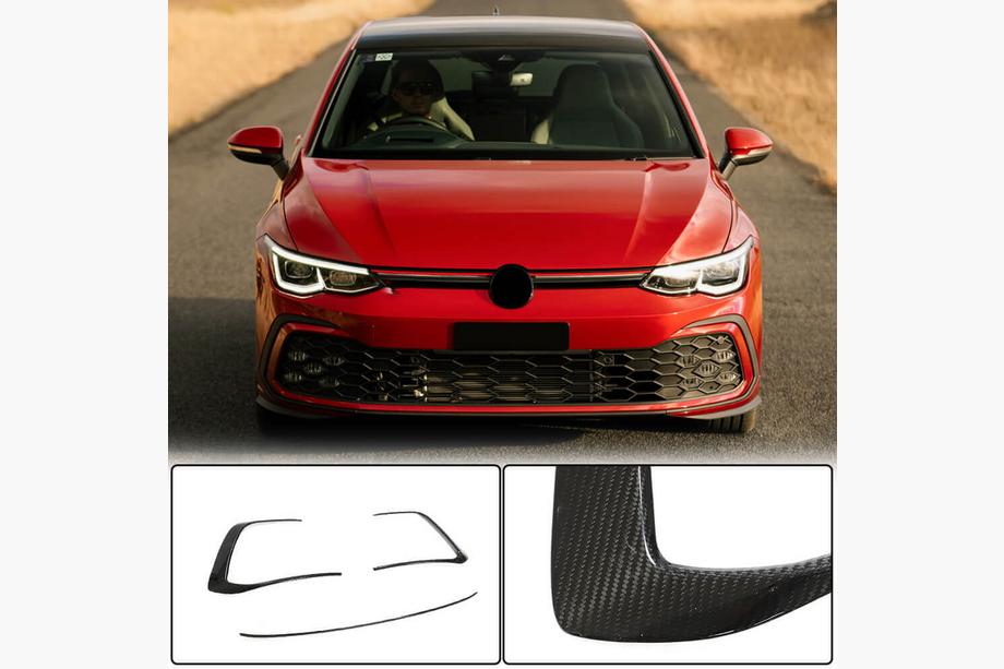 Volkswagen Golf 8 2019- Carbon Frontstoßstangen Abdeckungen (für GTI HB, Trockencarbon) Foto 1