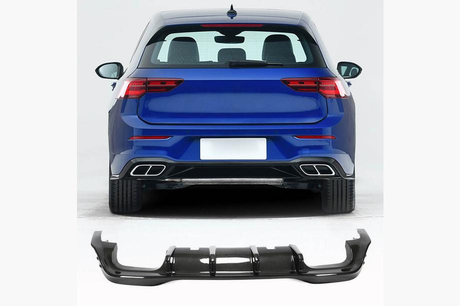 Volkswagen Golf 8 2019- Heckdiffusor Stoßstange (für R HB, Trockencarbon) Image