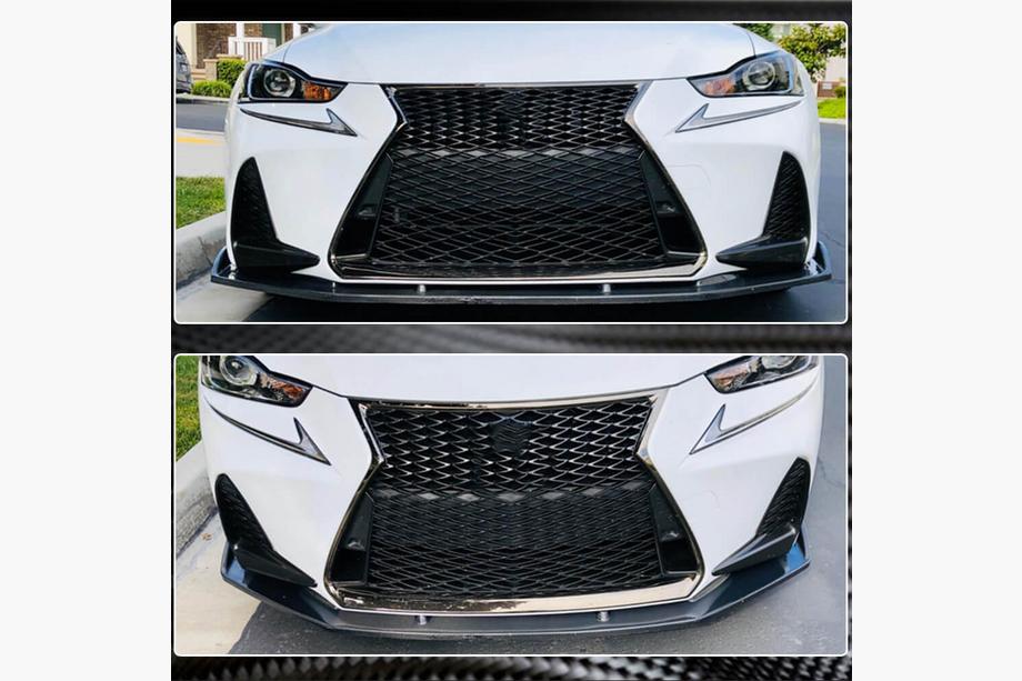 Lexus IS 2013- Frontstoßstange Lippe Aufsatz (für Base/F-Sport 2016-2020, Carbon) Foto 8