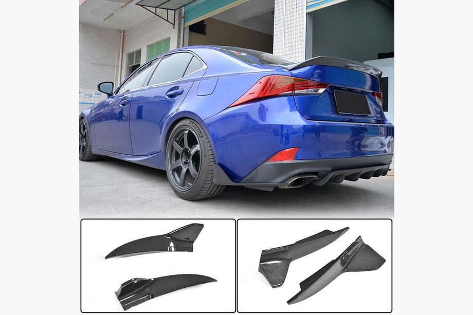 Lexus IS 2013- Heckstoßstangenabdeckung (für Base/F-Sport 2016-2020, Carbon) Foto 1
