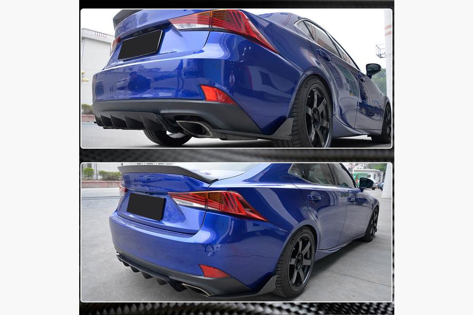 Lexus IS 2013- Heckstoßstangenabdeckung (für Base/F-Sport 2016-2020, Carbon) Foto 4