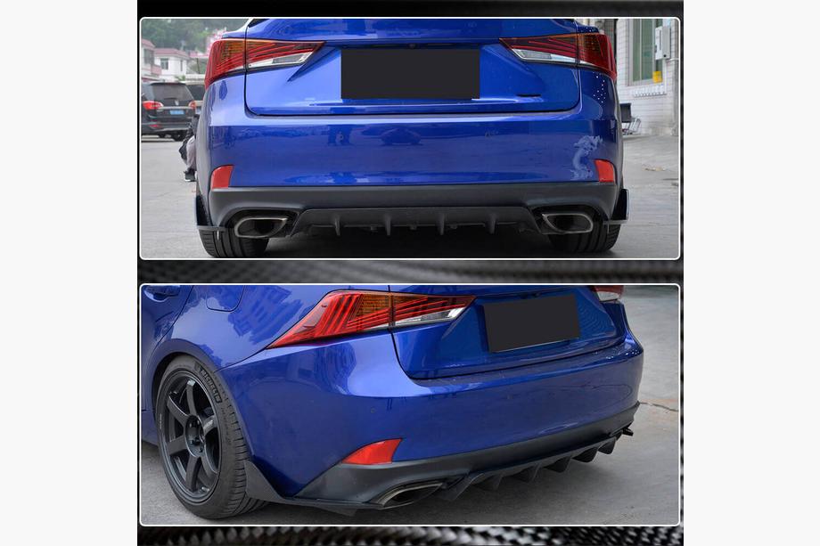 Lexus IS 2013- Heckstoßstangenabdeckung (für Base/F-Sport 2016-2020, Carbon) Foto 5