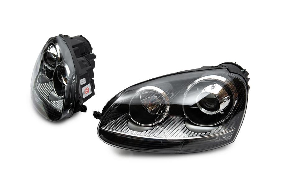 Volkswagen Golf 5 2003-2009 Scheinwerfer vorne mit Linse Black (2 Stk.) Image
