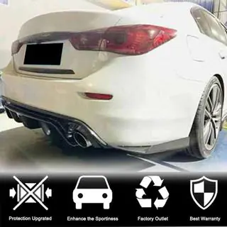 Heckstoßstangenabdeckung Carbon für Q50 Base/Sport 2014-2017 Infiniti Q50/Q60 2013-2024 Foto 2