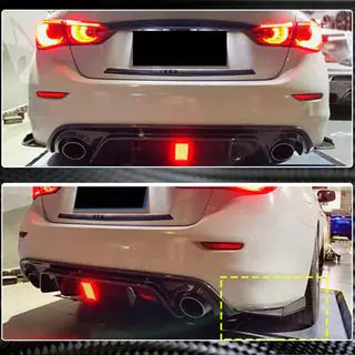 Heckstoßstangenabdeckung Carbon für Q50 Base/Sport 2014-2017 Infiniti Q50/Q60 2013-2024 Foto 3