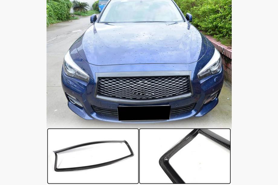 Infiniti Q50/Q60 2013-2024 Kühlergrill-Einfassung (für Q50 Base/Sport 2014-2017, Carbon) Image