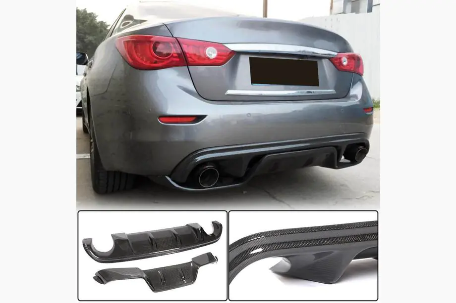 Infiniti Q50/Q60 2013-2024 Heckdiffusor V3 für Q50 Base/Sport 2014-2017, Carbon Image