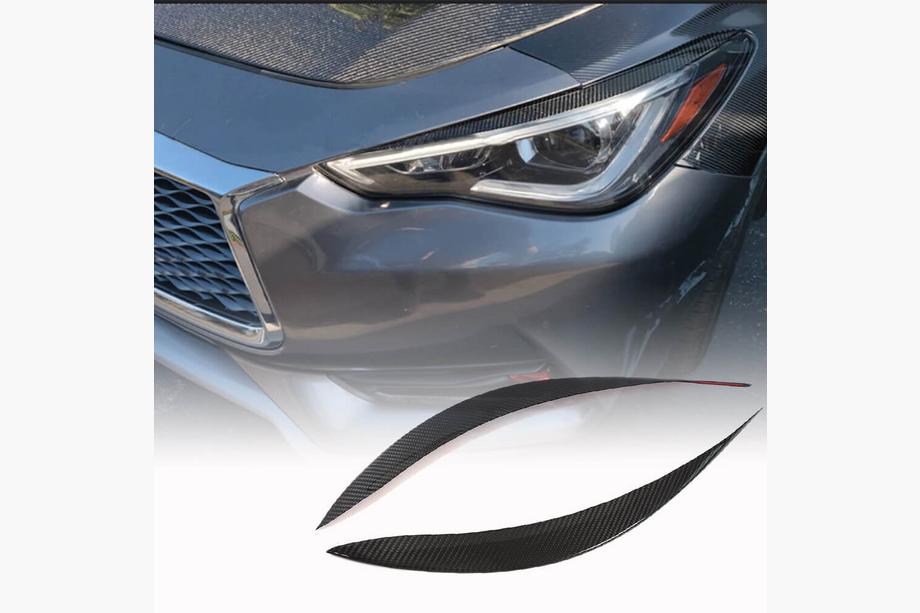 Infiniti Q50/Q60 2013-2024 Scheinwerferblenden (für Q60 2016-2022, Carbon) Foto 1